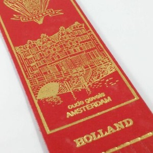 Den Haang Ridderzaal Oude Gevels Amsterdam Holland Red Golden Leather Bookmark