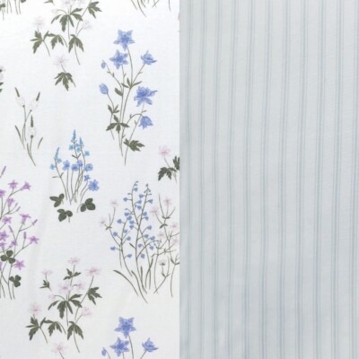 ANNE DE SOLENE EOLE QUEEN DUVET COVER WILD FLOWER VIOLETS BOTANICAL HERBARIUM