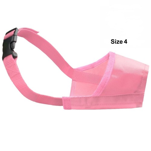 Coton De Tulear Dog Muzzle Pink Nylon Puppy Training Aid Anti Bite Barking Guard - Picture 14 of 17