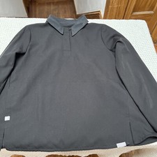 FIGS Women S Black Igava Longsleeve Polo Scrub Top LIMITED Edition Pre-owned
