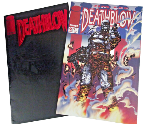 Cómics Deathblow #1 #2 lámina roja sobre barniz negro imagen fino + en bolsa - Imagen 1 de 7