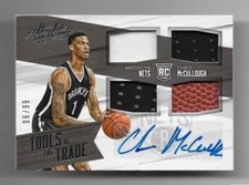 06/99 chris mccullough 2015-16 absolute tools autograph hat ball jersey auto rc