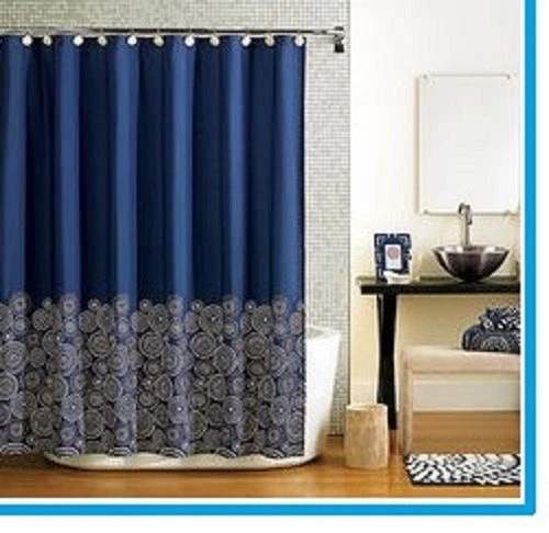 fabric Navy blue fabric Shower Curtain eBay