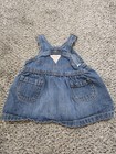 OshKosh B'gosh Baby Girls Denim Overall Dress Heart Embroidery 6 Months — photo 2