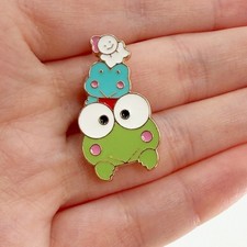 Cute Frog Enamel Pin Kawaii Cartoon Animal Lapel Pin Sanrio Style