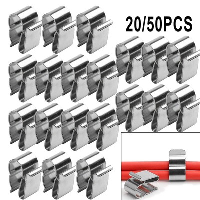 Klemme Solar PV Kabelclip Solarkabel Befestigung Drahtklemme 20/50 Stück 2x6 mm