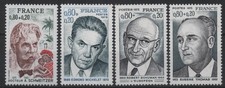 FRANCE 1975: N° 1824 à 1827  SÉRIE PERSONNAGES CÉLÈBRES