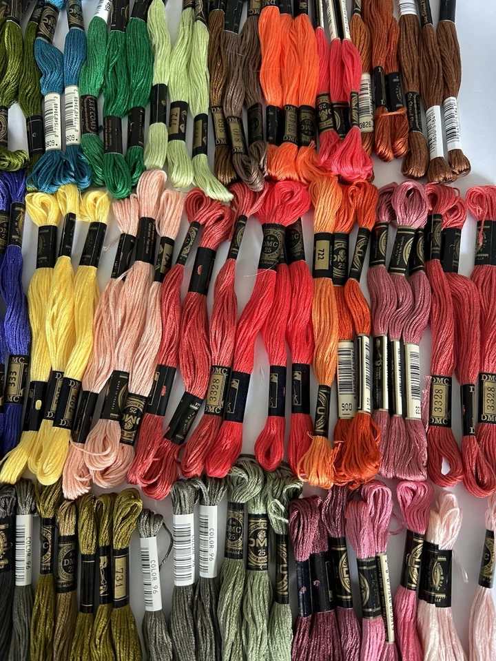 DMC & JP COATS Embroidery Floss  Mixed Lot of 159 Skeins NEW - Image 2 of 4