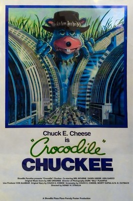 CHUCK E. CHEESE SHOWBIZ PIZZA GIANT 24 x36  POSTER - CROCODILE CHUCKEE