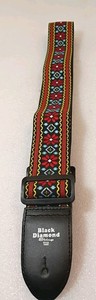 BLACK DIAMOND GUITAR STRAP HIPPIE STYLE EXCELLENT CONDITION