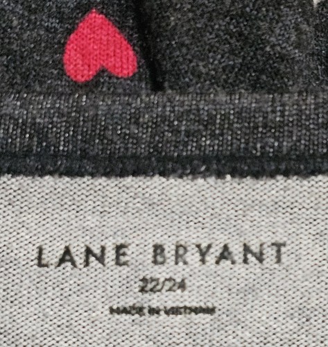 Lane Bryant Relaxed Sweater Women's Heart Long Drop Shoulder Sleeve Cuffed 22/24 - Imagen 8 de 10
