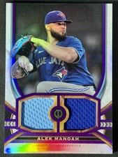 2023 Topps Tribute Dual Relics Patch Purple Alek Manoah 40/50 DR-AM Blue Jays