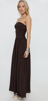 Princess Polly So Far So Good Maxi Dress Chocolate Sz US 2 NWT | eBay