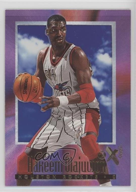 1996-97 Skybox E-X2000 Hakeem Olajuwon #25 HOF 7sw