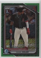 2024 Bowman Chrome Prospects Green Shimmer Refractor /99 Yassel Soler 03cc