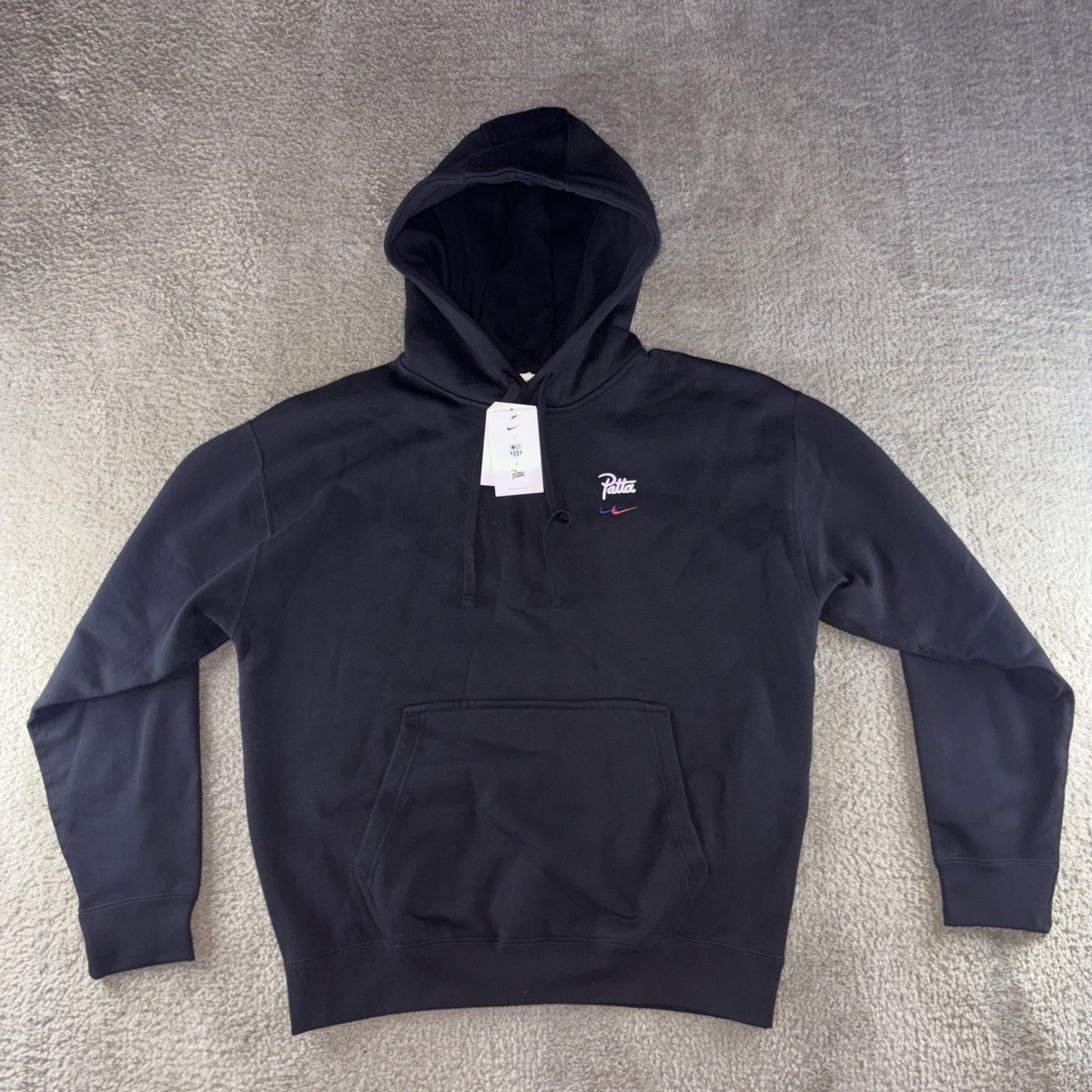 Nike FC Barcelona x Patta Solo Swoosh Hoodie 'Black' FD4147 010