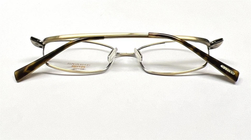 Oliver Peoples 670 Titanium Eyeglasses Glasses Satin Antique Gold 49mm Petite - Image 3 of 4