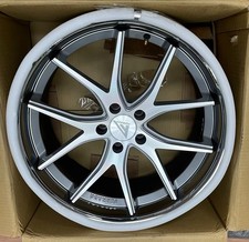 20 x 10.5 Ferrada Wheels FR4 Silver Machined with Chrome Lip Rims - Set of 4