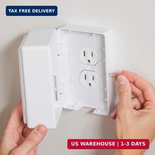 Outlet Cover Box Baby Proofing - Child Safety Outlet Protector Box for Plugs C