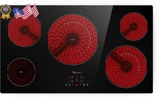 Electric Cooktop 36 Inch 5 Burners, Electric Stove Top, Built-in Ceramic Radiant