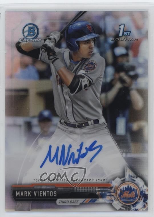 2017 Bowman Draft Chrome Pick Refractor 467/499 Mark Vientos #CDA-MV Auto 2a9
