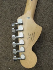 Squier Strat by Fender Black & White Cutaway Electric Guitar