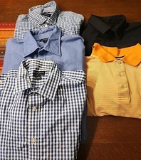 Mens Lot of 5 Size L Mix Brand Long Sleeve Nautica, Banana Republic, Alfani