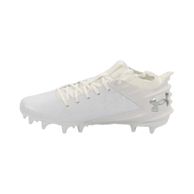 Size 8 Under Armour Blur Smoke 2.0 MC Football White Silver