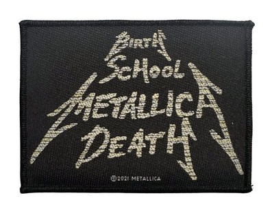 Metallica Birth School Death Battle Jacket Sew On Woven Patch - OFFICIAL 21-23
