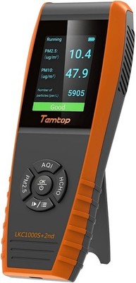 Temtop Luftqualitätsmonitor  PM2,5 PM10 TVOC AQI mit Datenexport, LKC1000S 2G
