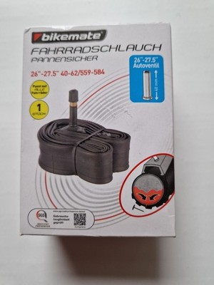 Fahrradschlauch 26  - 27,5''  Zoll bikemate Neu, OVP, Original Autoventil 40 mm