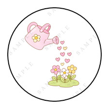 stickers spring watering can love cute labels tags envelope seals party favors