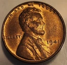 1941 P Lincoln Wheat Cent Penny! Uncirculated Red Coin