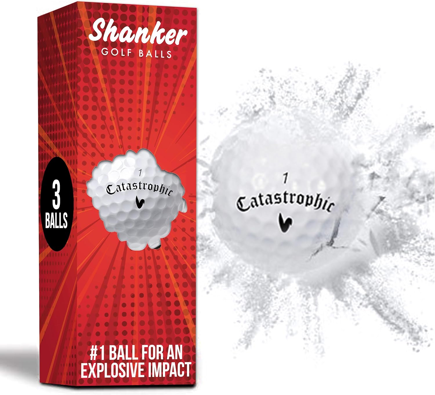 Shanker Golf Exploding Balls - Prank Balls That Explode on Impact - Funny Joke