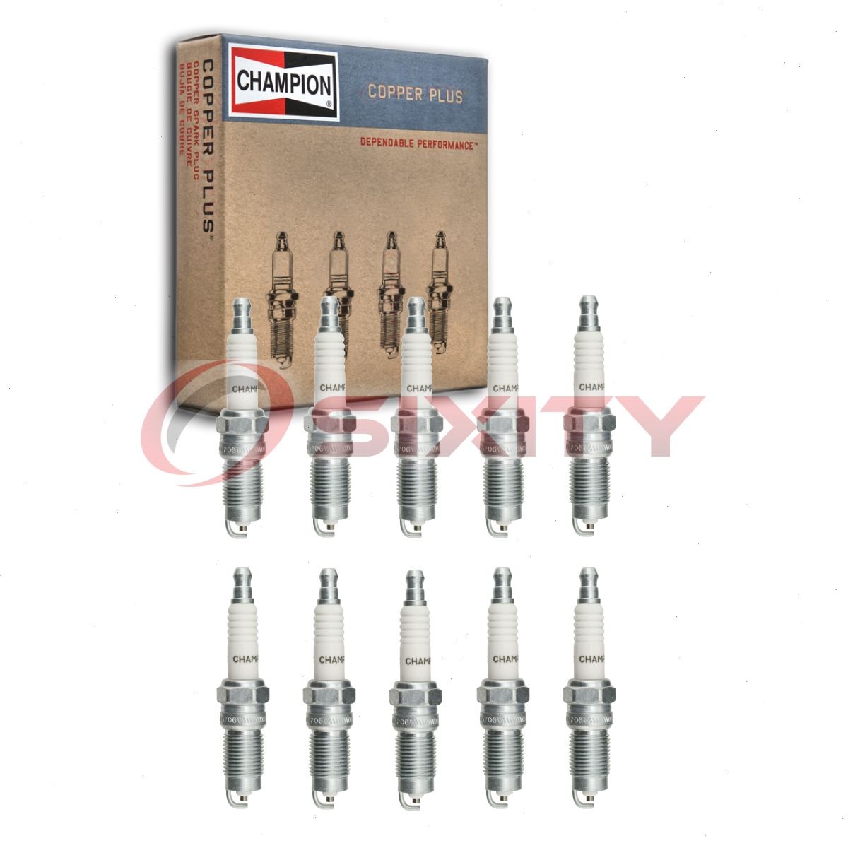 10 pc Champion Copper Plus 407 Spark Plugs for T16NRU11 RS14LC R45NTSE ha