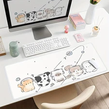 40*90cmExtra Large Non-Slip Gaming & Office Desk Mat - Cute Cats, Headphones & S