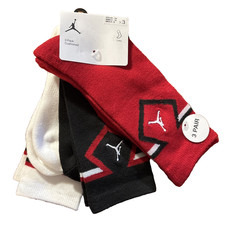 Jordan Everyday Dri-FIT Crew Socks 3 Pair Youth 5Y-7Y Adult M6-8 NWT