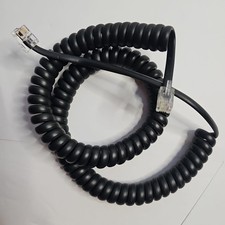 Telephone Coiled Line Cable Bon S35 S37 150v VW-1 Black Replacement Cord