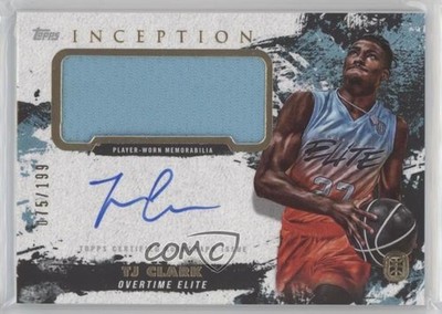 2021-22 Topps Inception OTE Overtime Elite Cards 75/199 TJ Clark Patch Auto 3hd