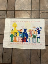 Vintage Sesame Street Alphabet Muppets Inc Pillow Case 29 in x 20