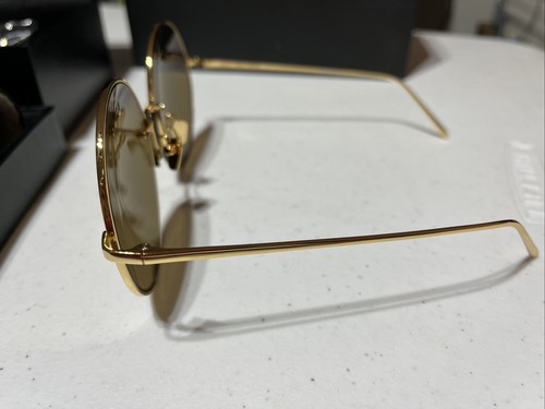Linda Farrow Sunglasses LFL/626/1 YELLOW GOLD REFLECTIVE LENS —NEW - Picture 3 of 12