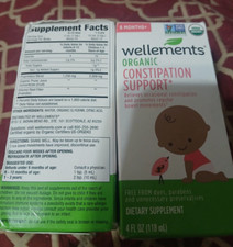 2x Wellements Organic Constipation Support Safe and Gentle Organic Constipatio