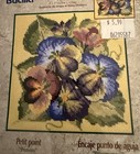 2002 Bucilla 4848 Pansies Needlepoint Kit Donna Dewberry Design Sealed 5”x5” — photo 2