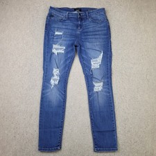 Judy Blue Skinny Fit Jeans Womens 15/32 Blue Medium Wash Distressed JB82108