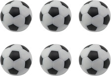 6PCS 32Mm Black and White Desktop Plastics Mini Soccer Ball Accessories Leisure