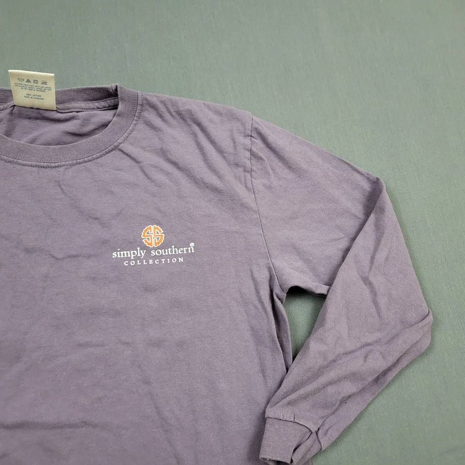 Camisa Simply Southern Jóvenes Niñas L Manga Larga Halloween Perro Pullover Púrpura Foto 3 de 4