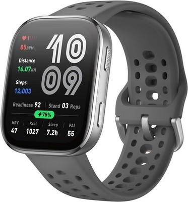 Amazfit Bip 6 50mm Diagonal Health and Fitness Tracker Watch (Charcoal)