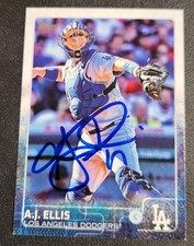 AJ Ellis Autograph Signed 2015 Topps Los Angeles Dodgers