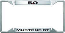 Eurosport Daytona- Compatible Ford Mustang Gt 5.0 Chrome License Plate Frame