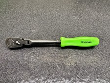 Snap-on Tools Rare Green 14 Drive Hard Grip Black Flex Ratchet Gthlfd72